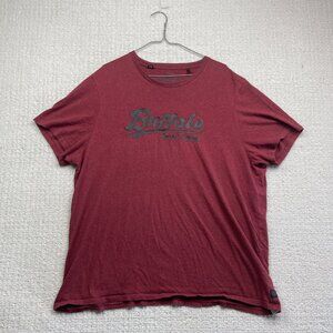 Y2K Buffalo David Bitton Red T-Shirt Men Sz XL Retro Graphic Logo Print Black